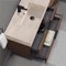 Floating Bathroom Vanity, Modern, Walnut, 40